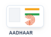 Aadhaar card sample icon
